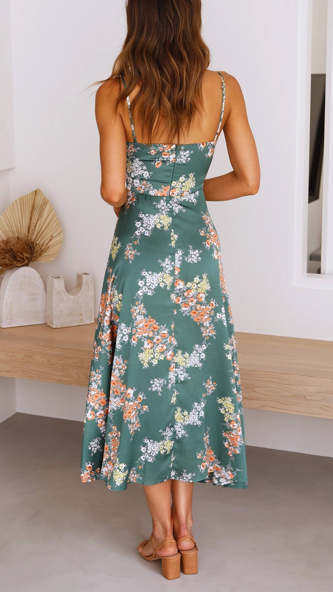 Aurora | Floral Midi Dress - Lora Toronto