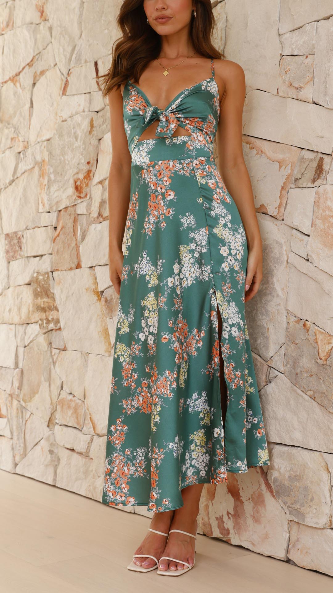 Aurora | Floral Midi Dress - Lora Toronto