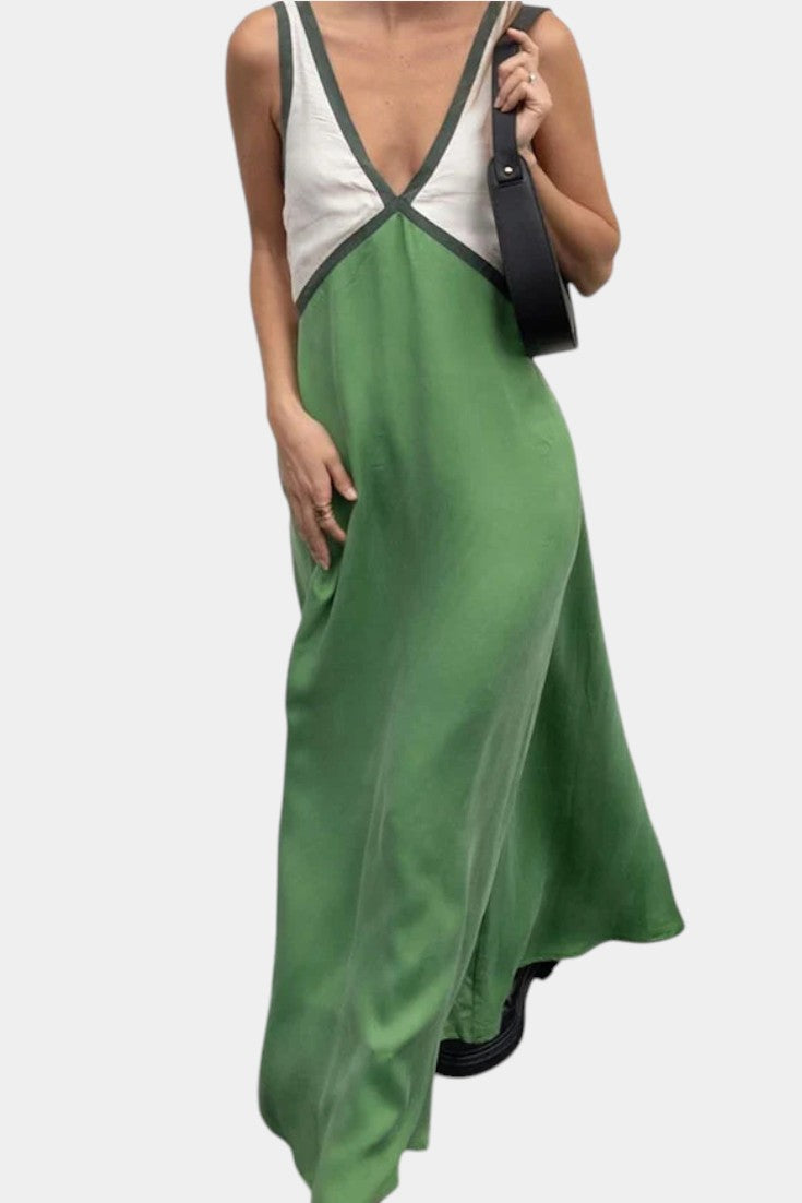 Diamond Lightweight V-Neck Maxi Dress