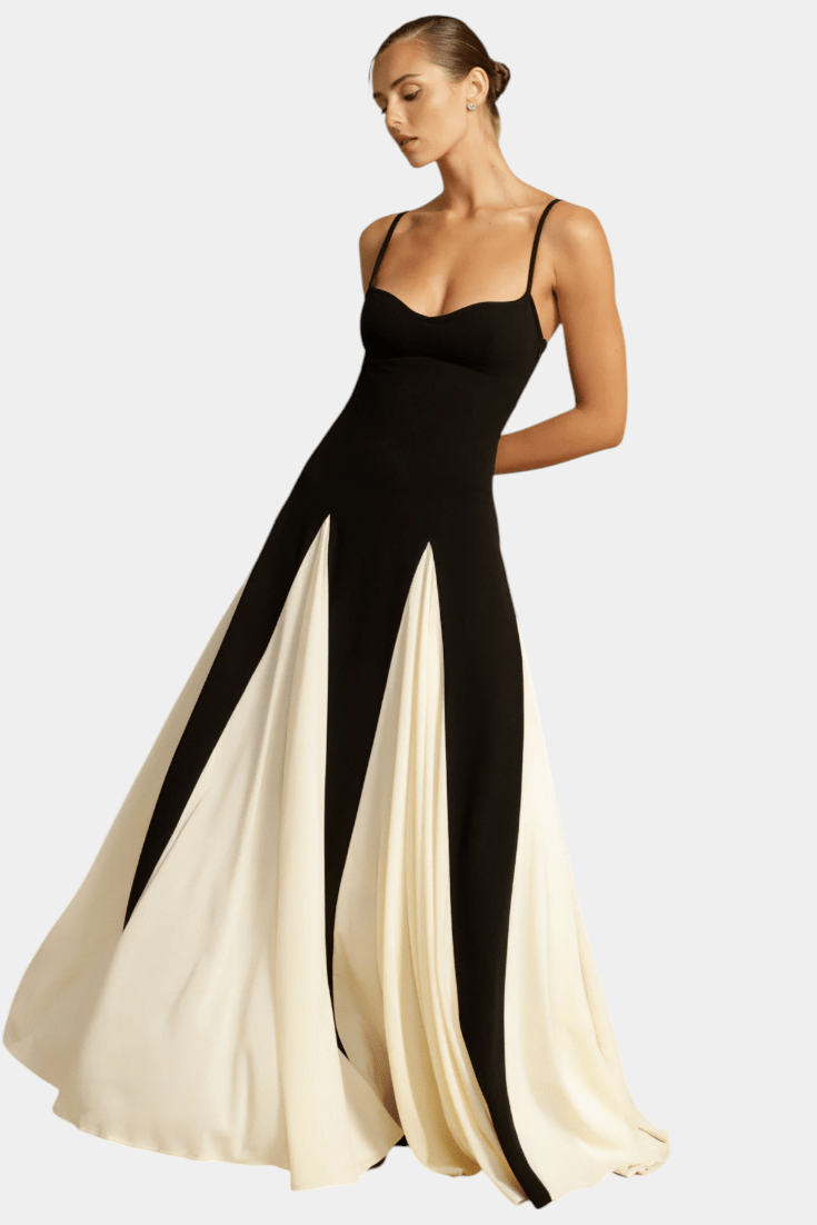 Catalina | Two - Tone Maxi Dress - Lora Toronto