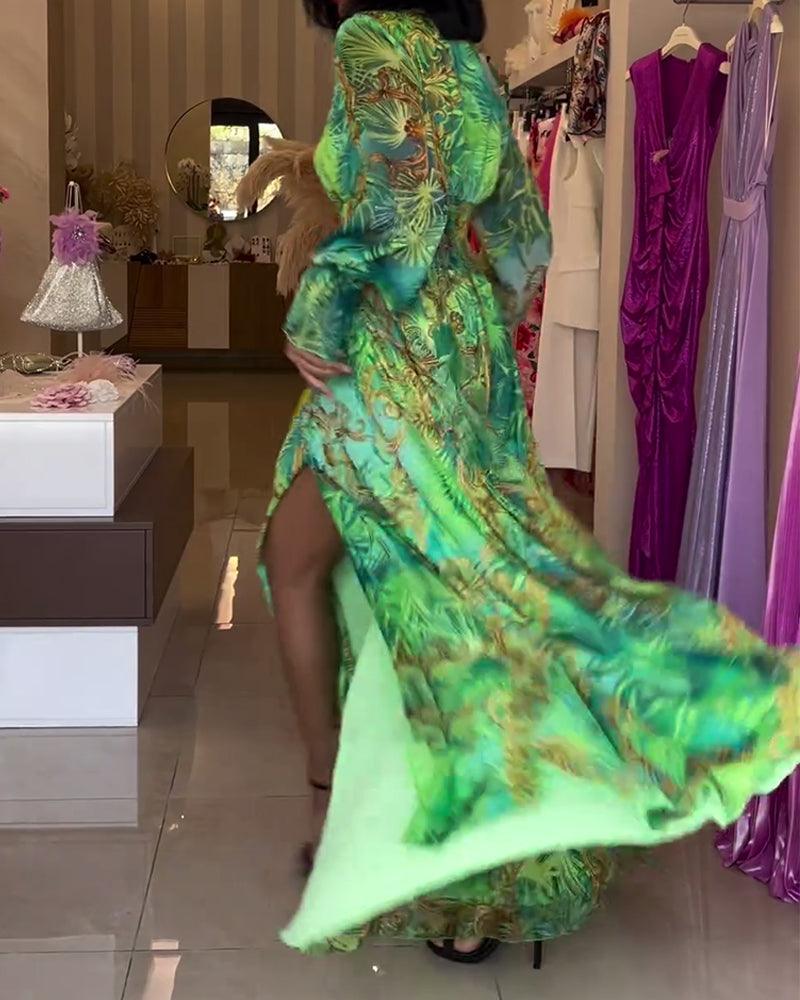 Aria - Elegant Floral Printed Maxi Dress