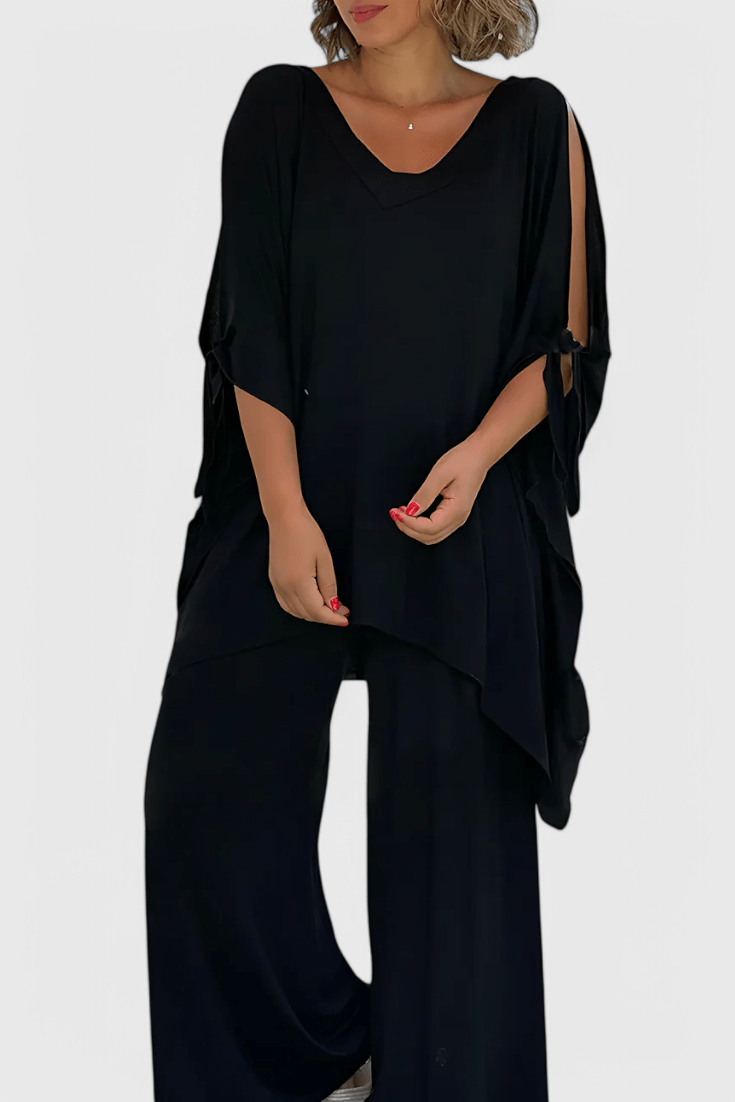 Cecilia Two - Piece Set with Off - Shoulder Detail - Lora Toronto
