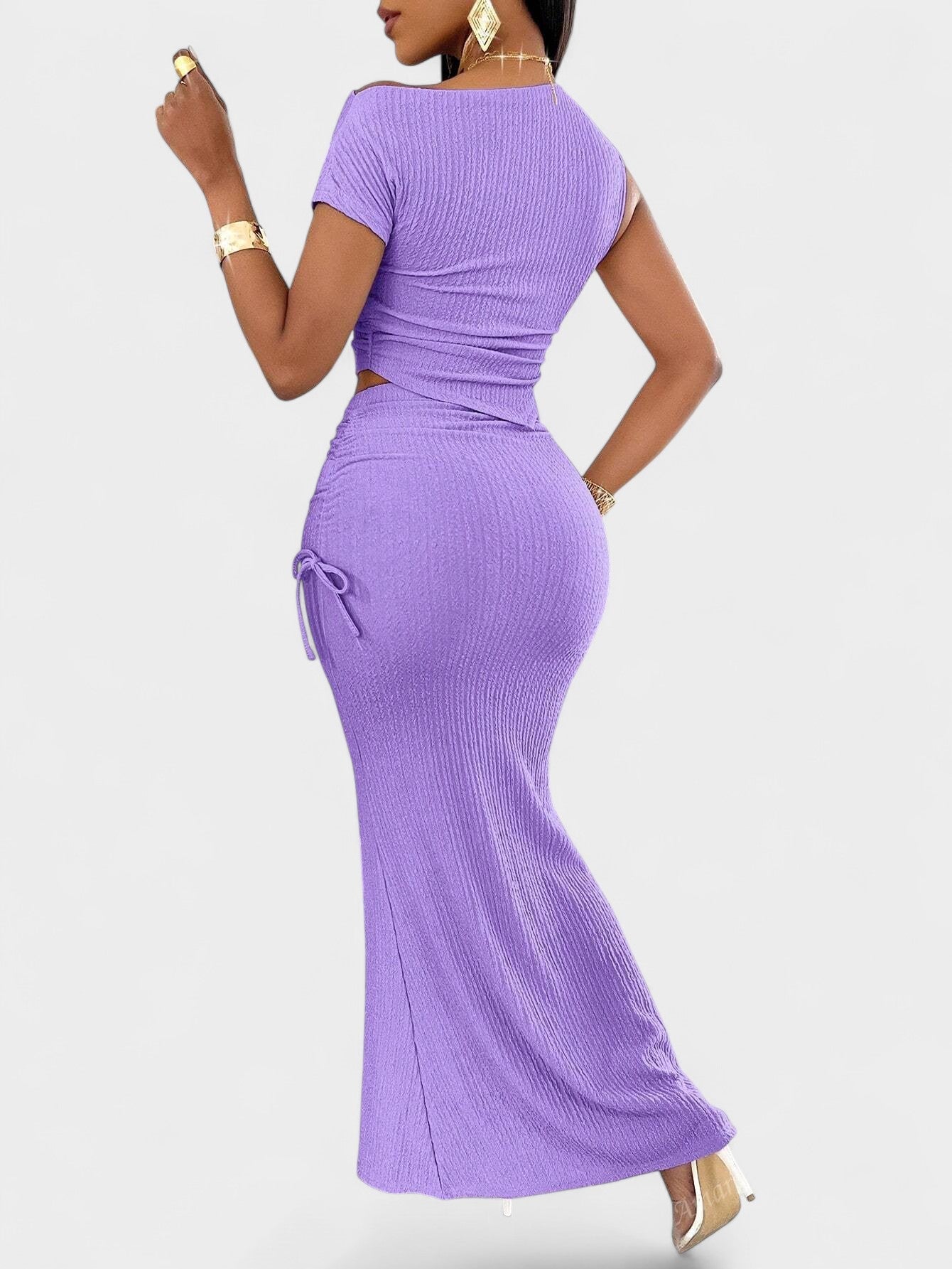 Celeste | One - Shoulder Mermaid Skirt Set - Lora Toronto