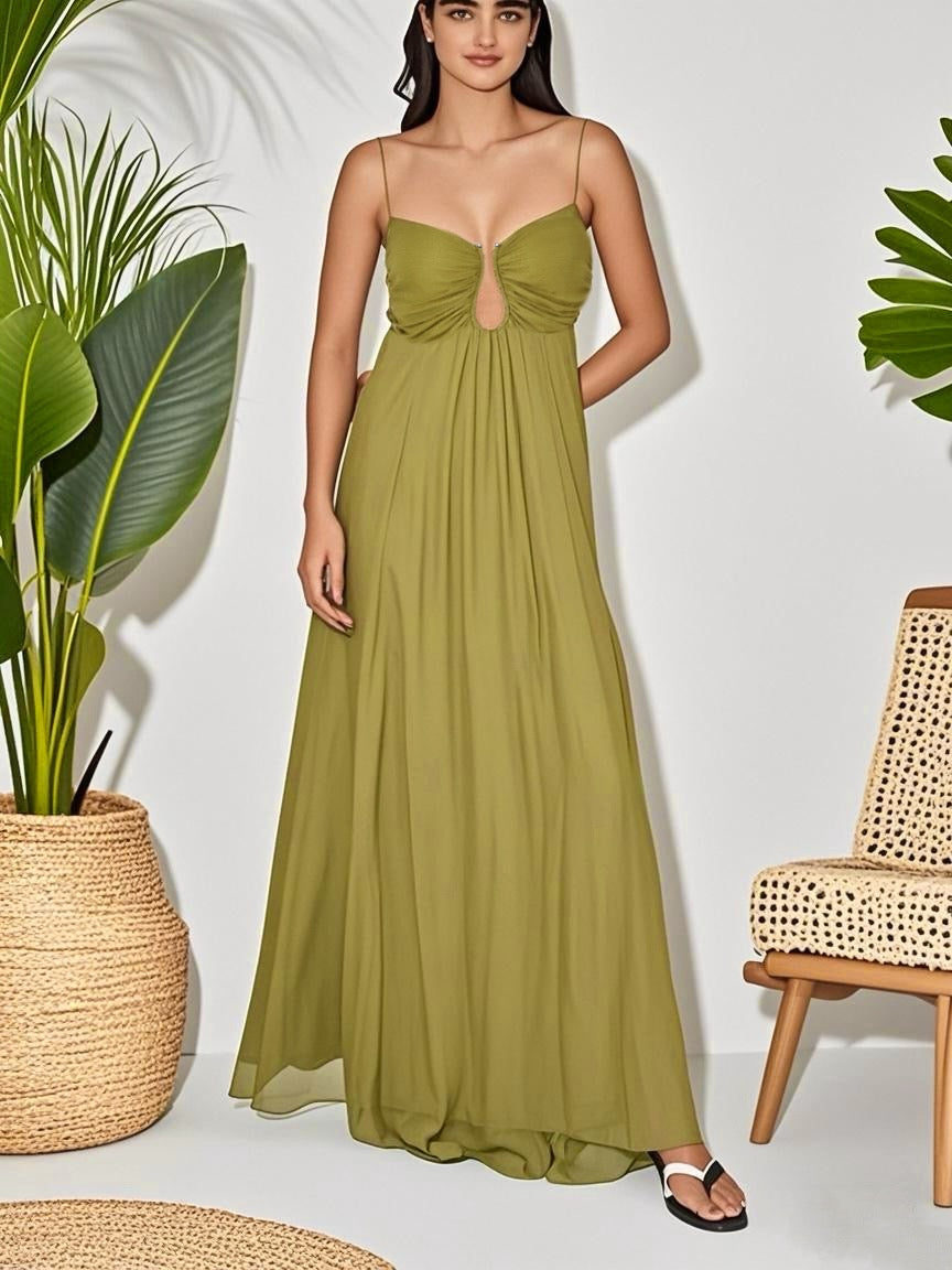 Eden Breeze Elegant Strap Maxi Dress