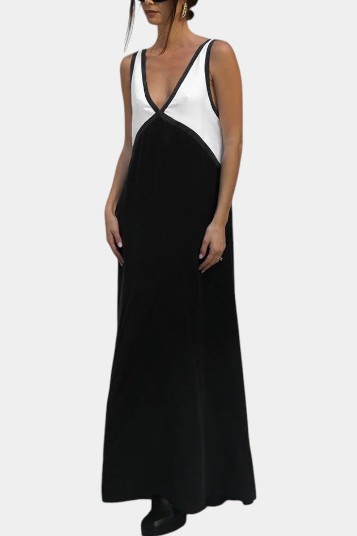 Diamond | Lightweight V - Neck Maxi Dress - Lora Toronto