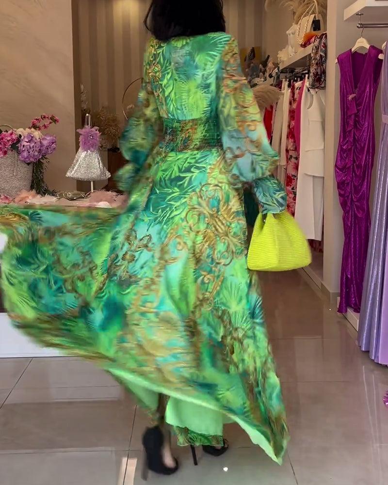 Aria - Elegant Floral Printed Maxi Dress