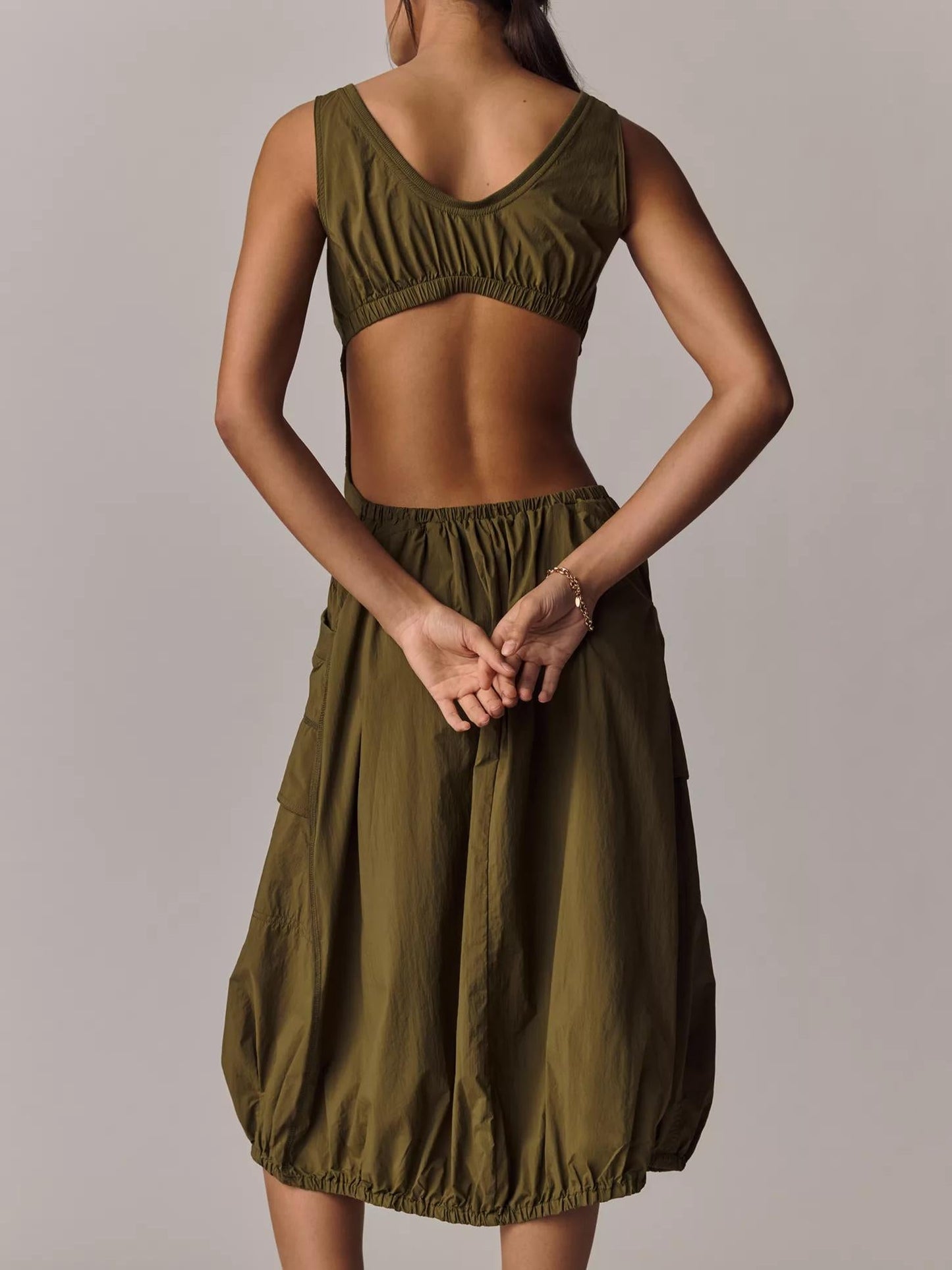 Elara | Bubble - Hem Midi Dress - Lora Toronto