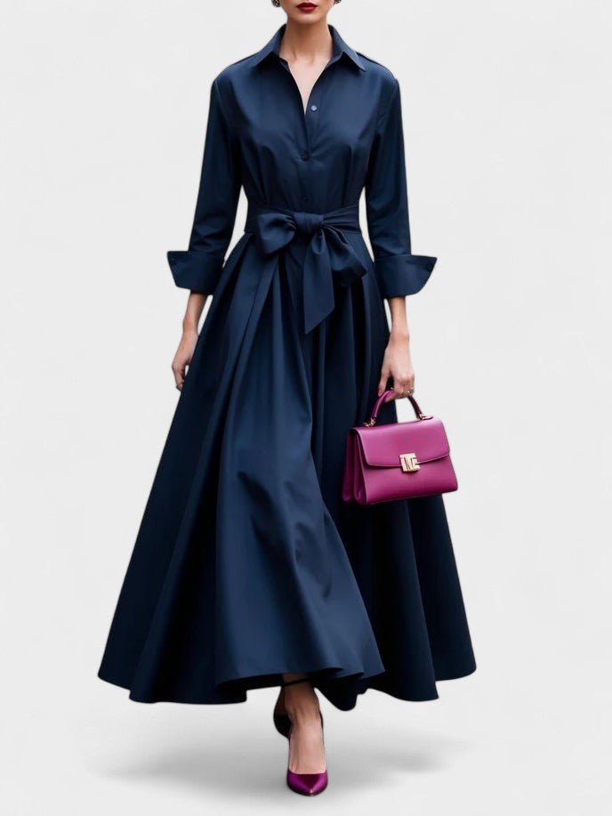 Elena | Cotton Twill Shirt Dress - Lora Toronto