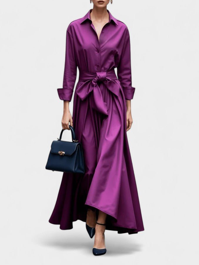 Elena | Cotton Twill Shirt Dress - Lora Toronto