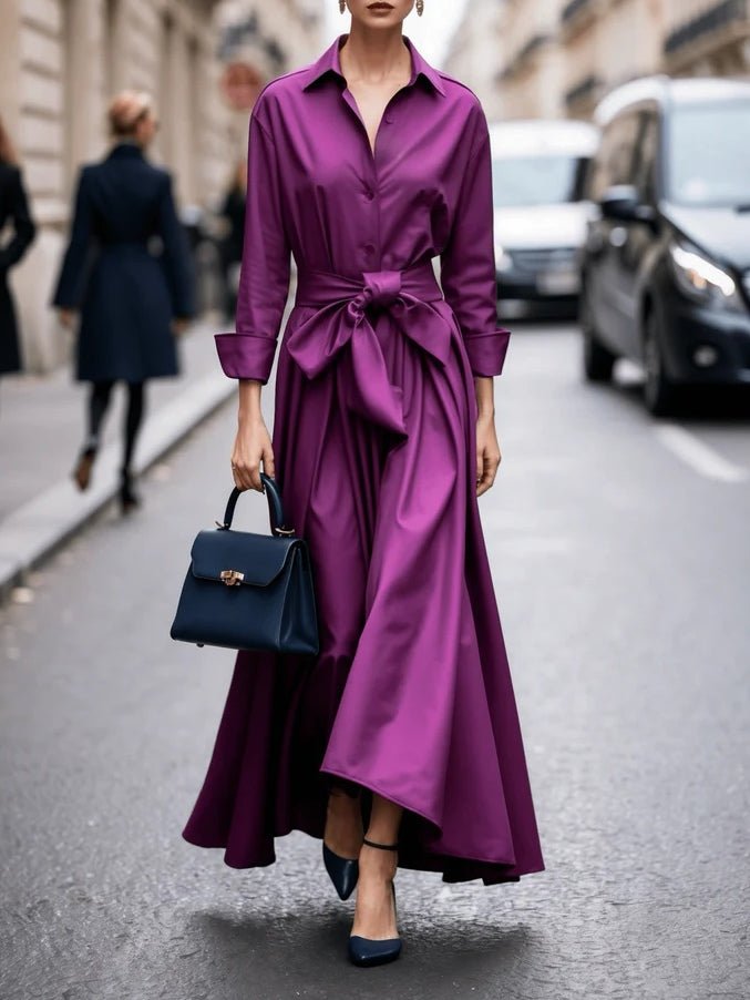 Elena | Cotton Twill Shirt Dress - Lora Toronto