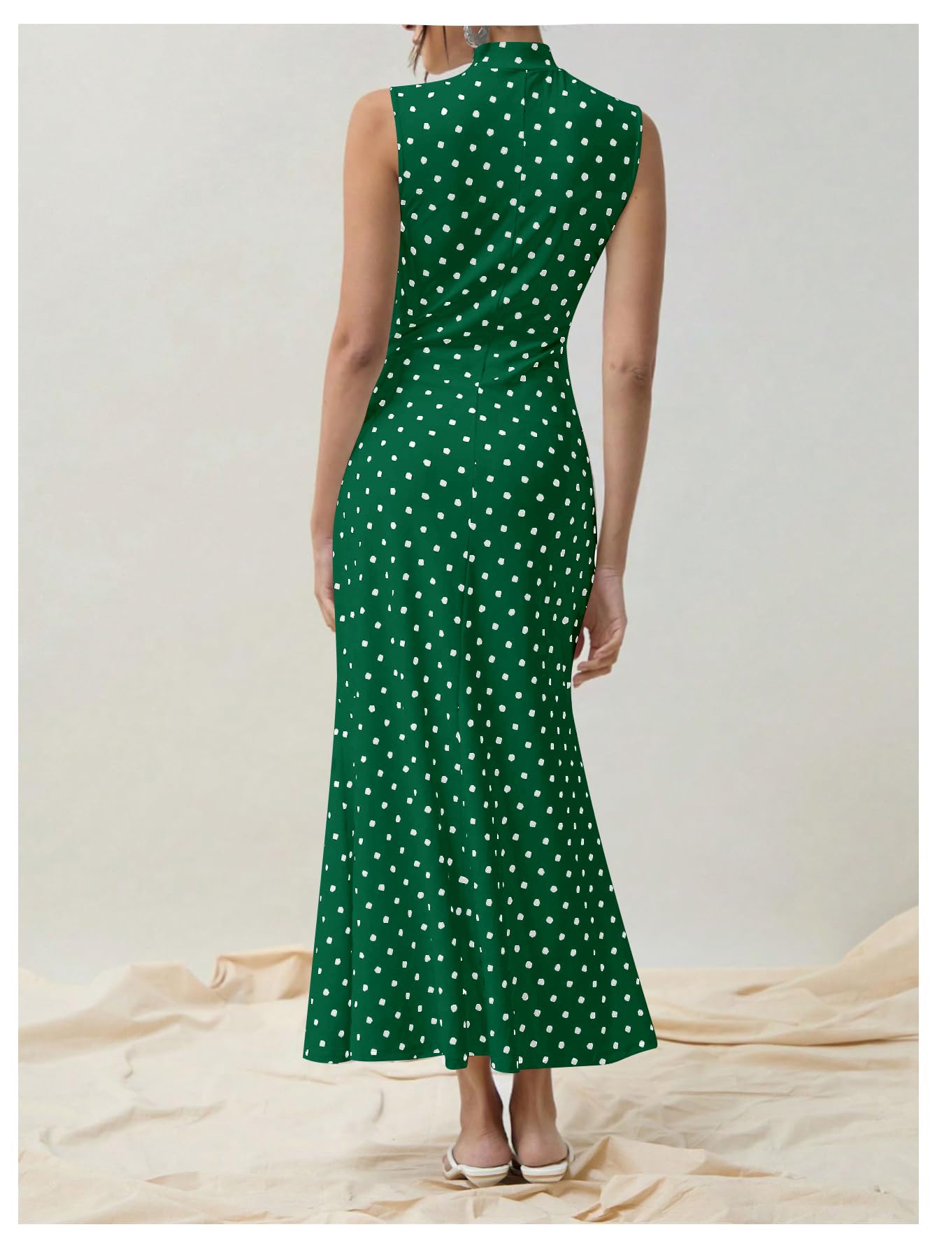Elena | Vintage Polka Dot Maxi Dress - Lora Toronto