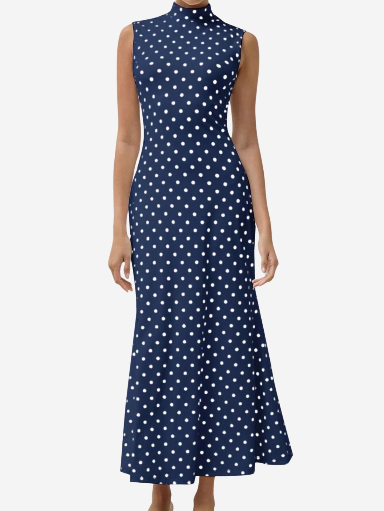 Elena | Vintage Polka Dot Maxi Dress - Lora Toronto