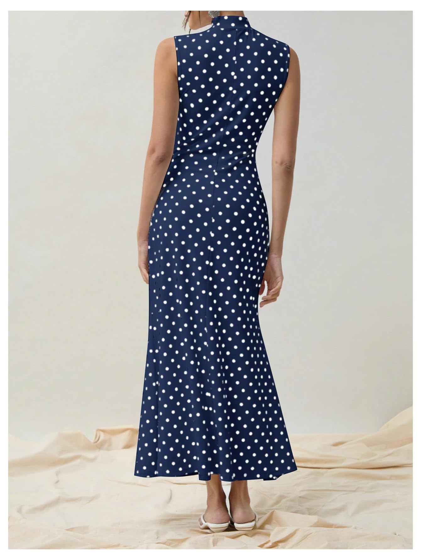 Elena | Vintage Polka Dot Maxi Dress - Lora Toronto