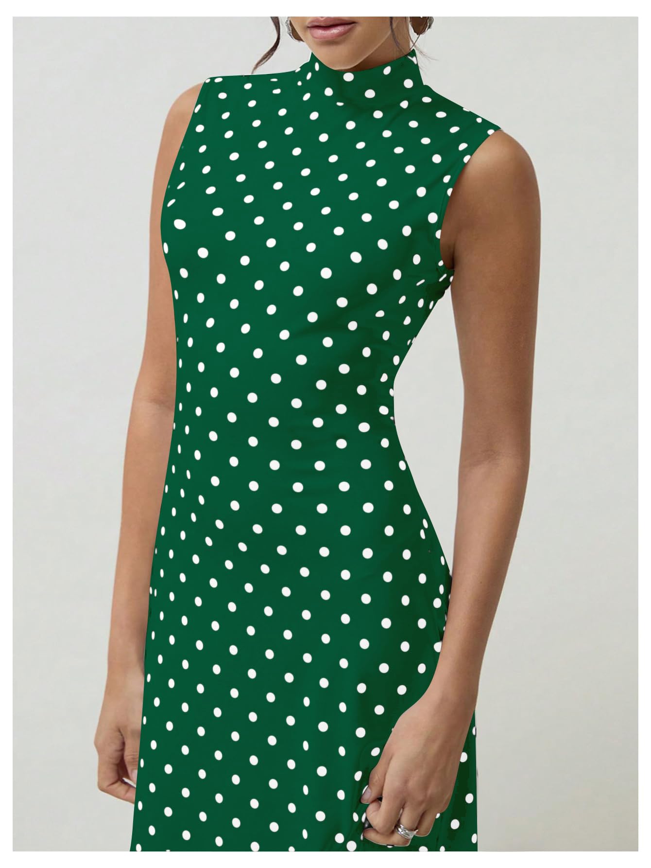 Elena | Vintage Polka Dot Maxi Dress - Lora Toronto