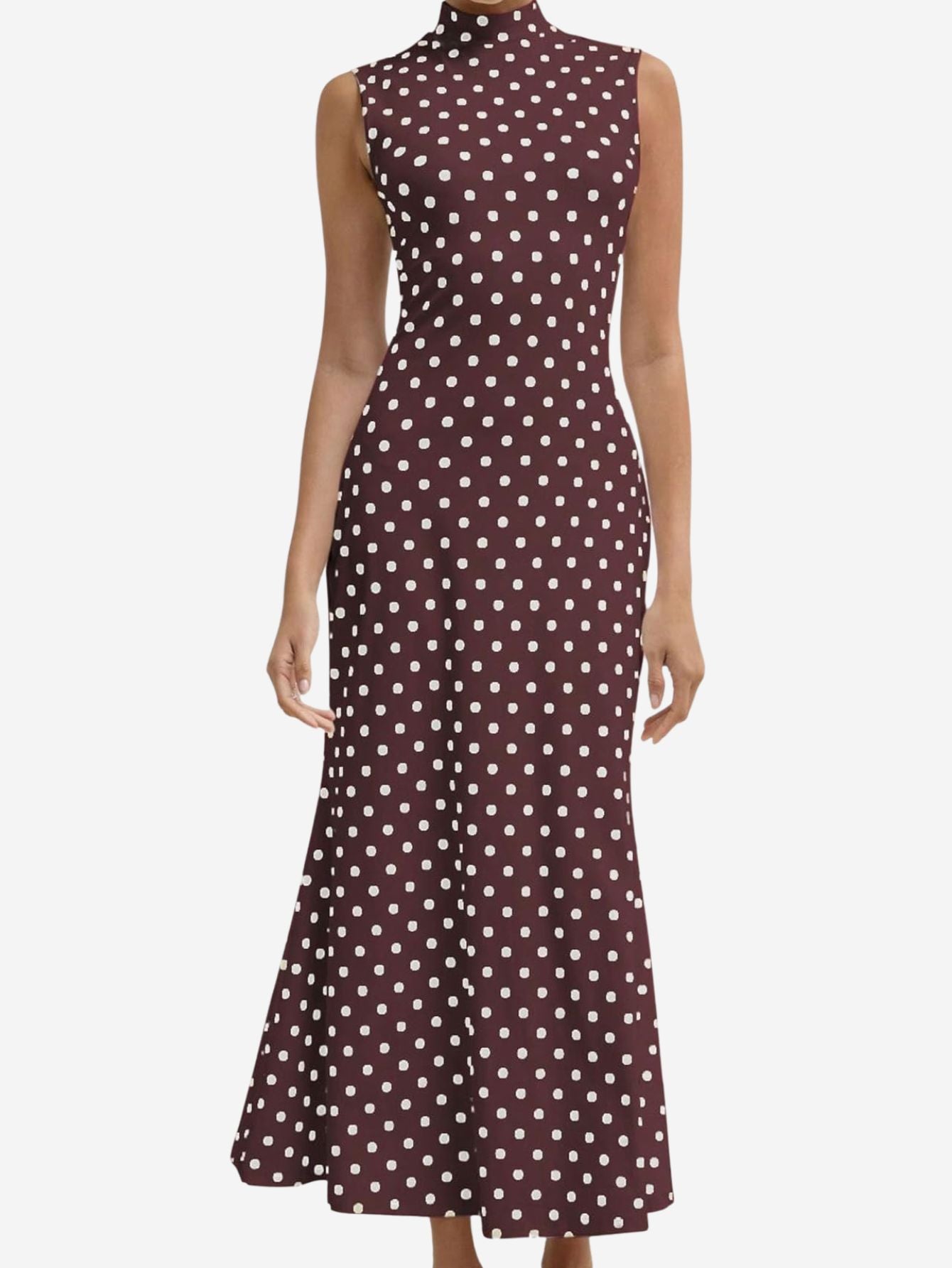 Elena | Vintage Polka Dot Maxi Dress - Lora Toronto