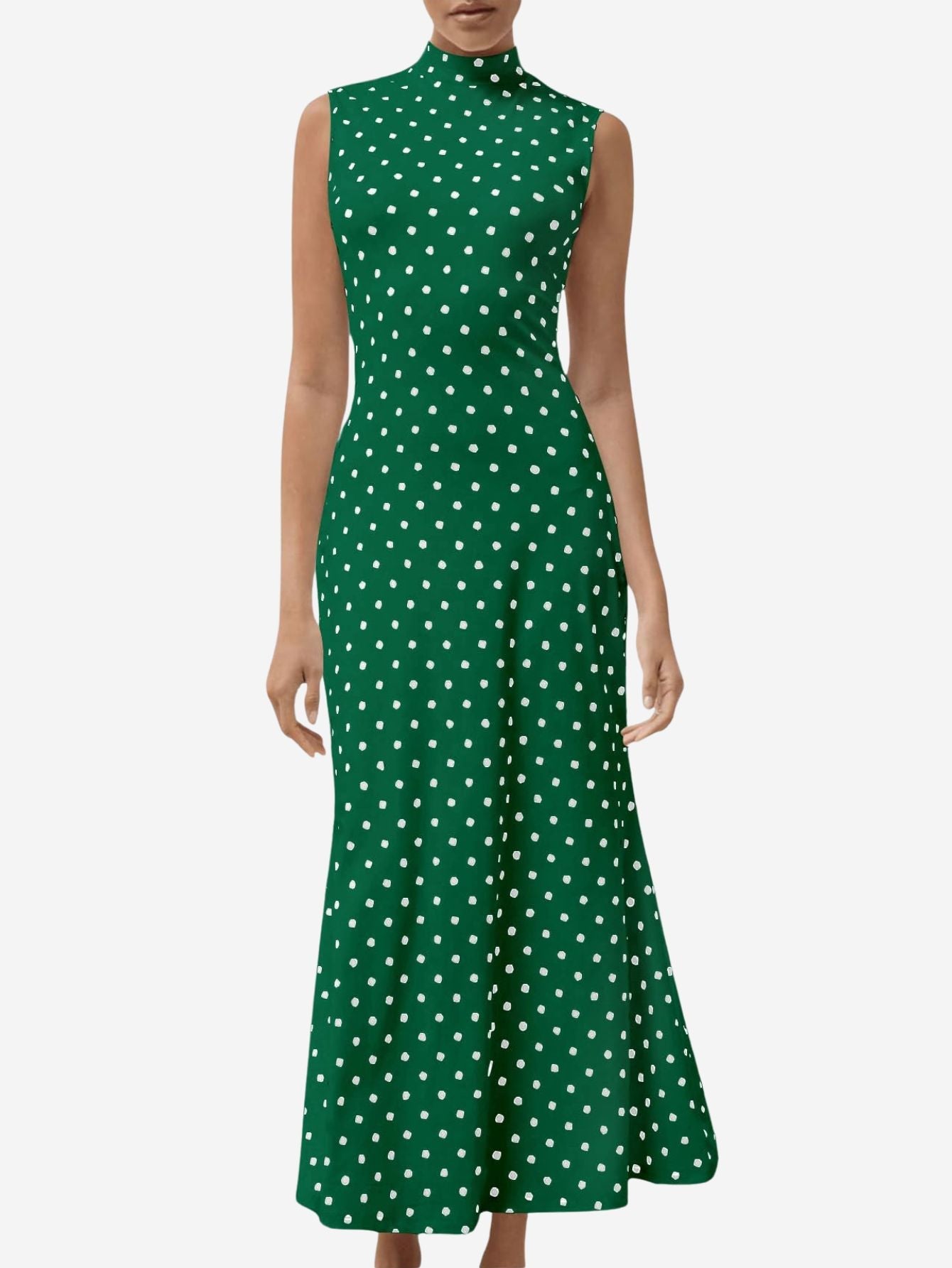 Elena | Vintage Polka Dot Maxi Dress - Lora Toronto