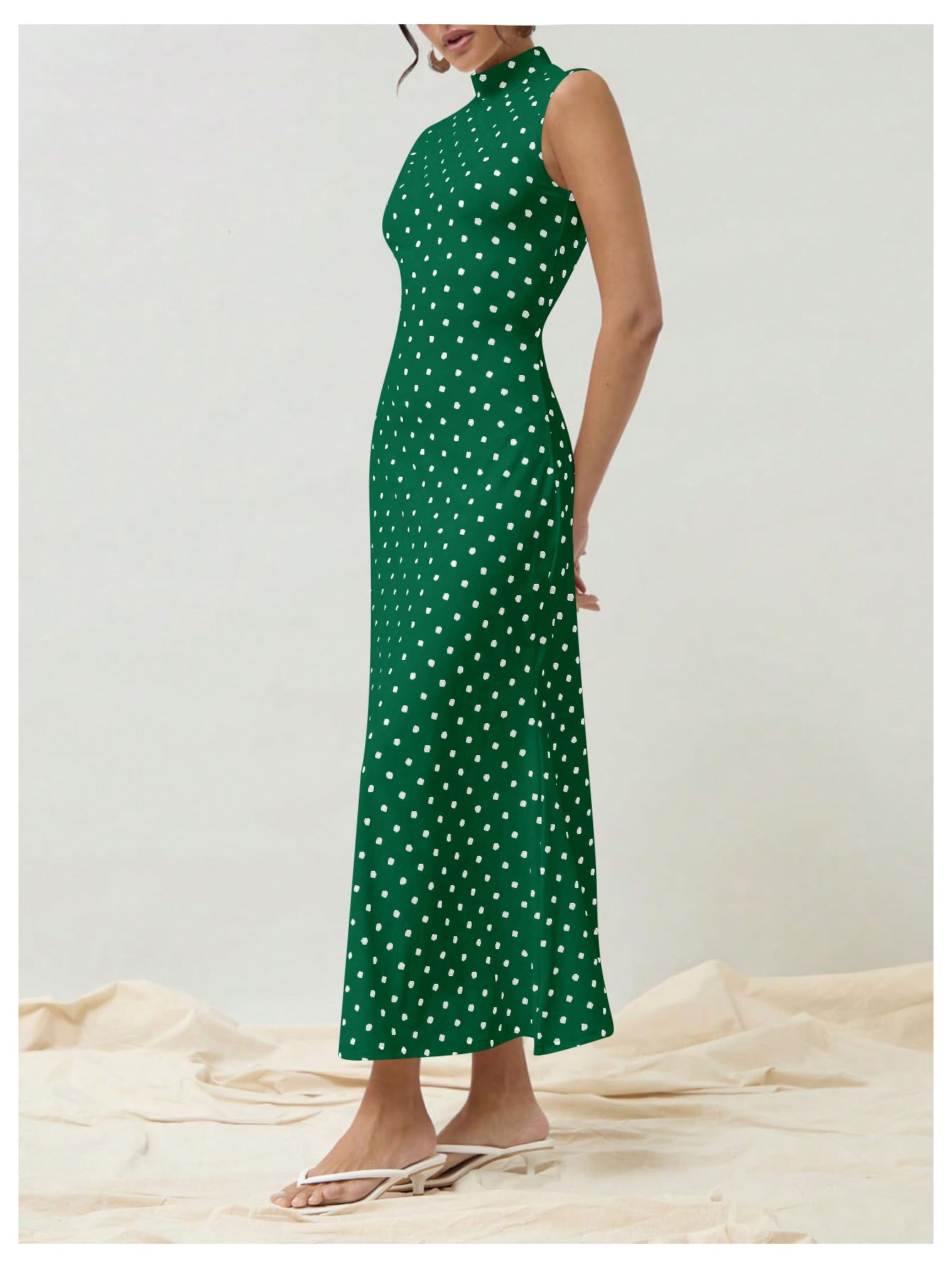 Elena | Vintage Polka Dot Maxi Dress - Lora Toronto