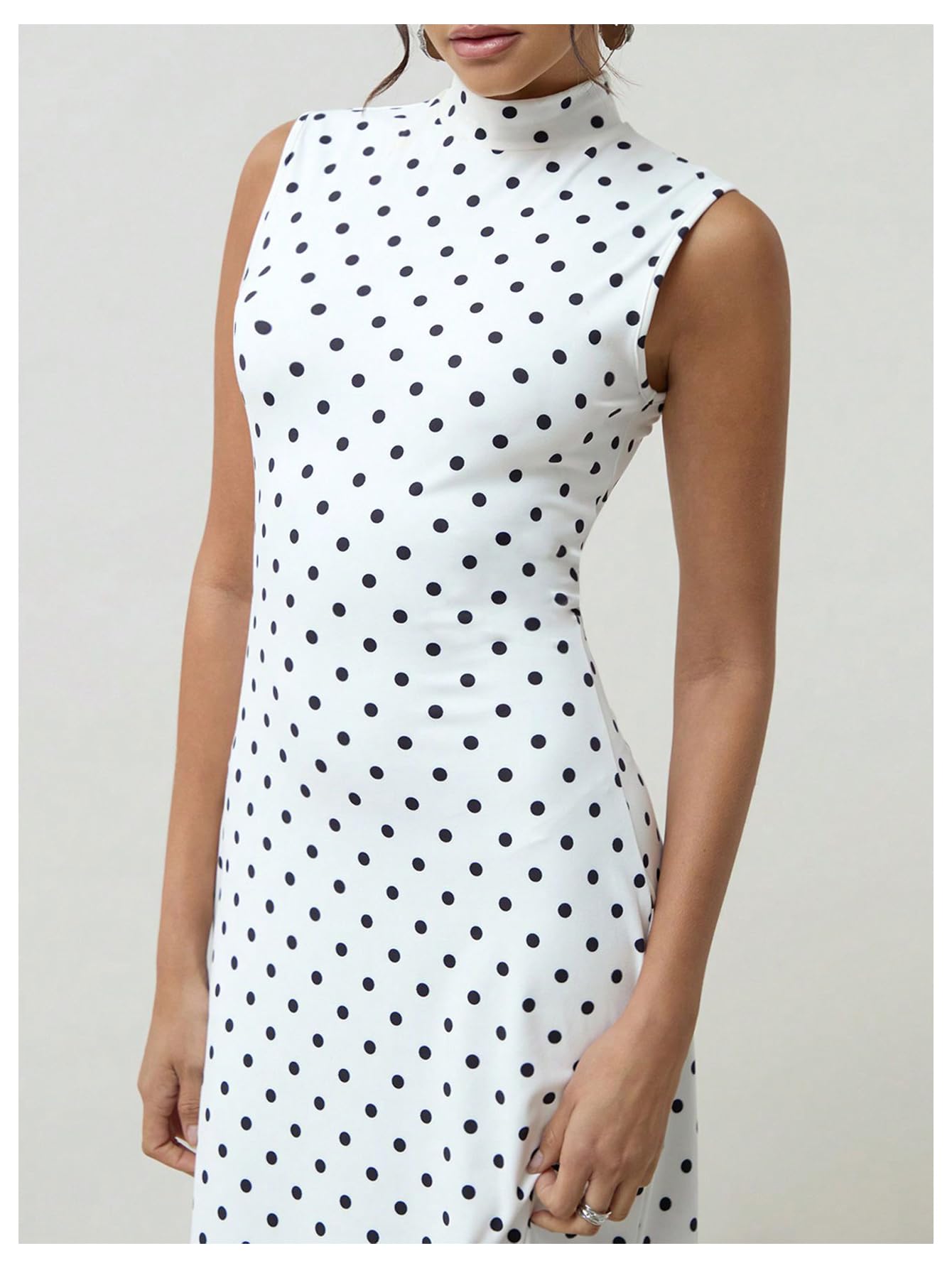 Elena | Vintage Polka Dot Maxi Dress - Lora Toronto