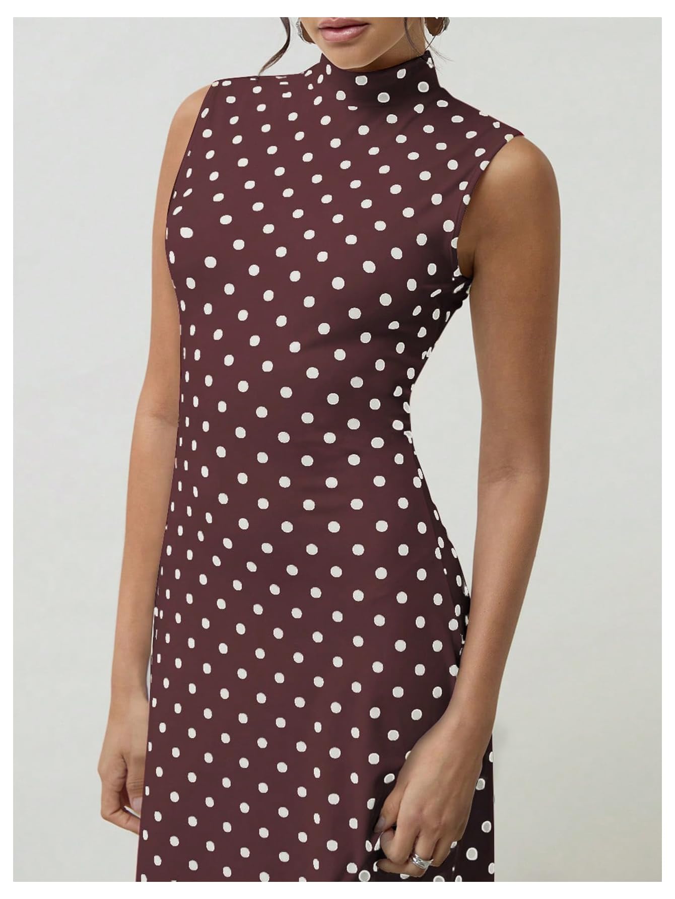 Elena | Vintage Polka Dot Maxi Dress - Lora Toronto