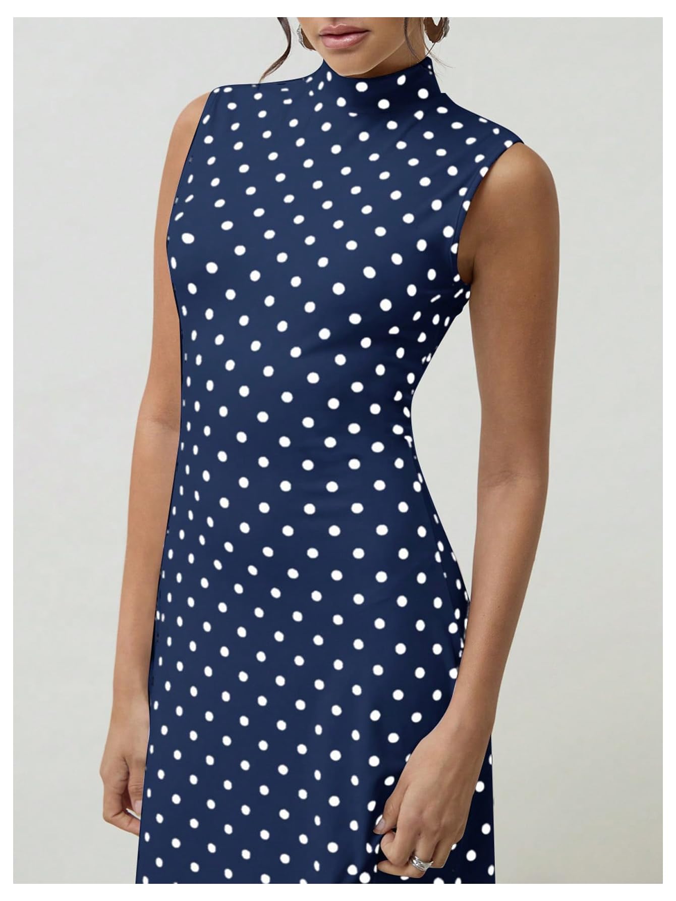 Elena | Vintage Polka Dot Maxi Dress - Lora Toronto