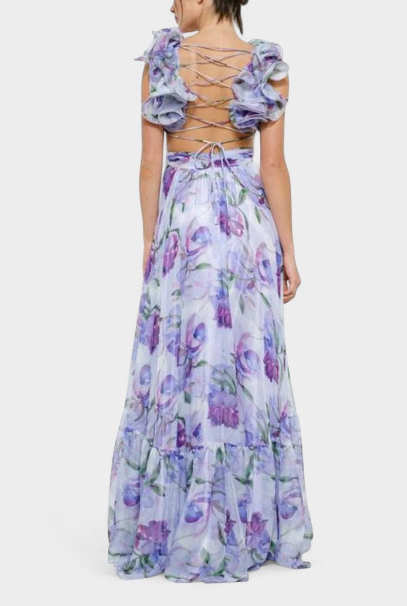 Elise | Backless Printed Maxi Dress - Lora Toronto