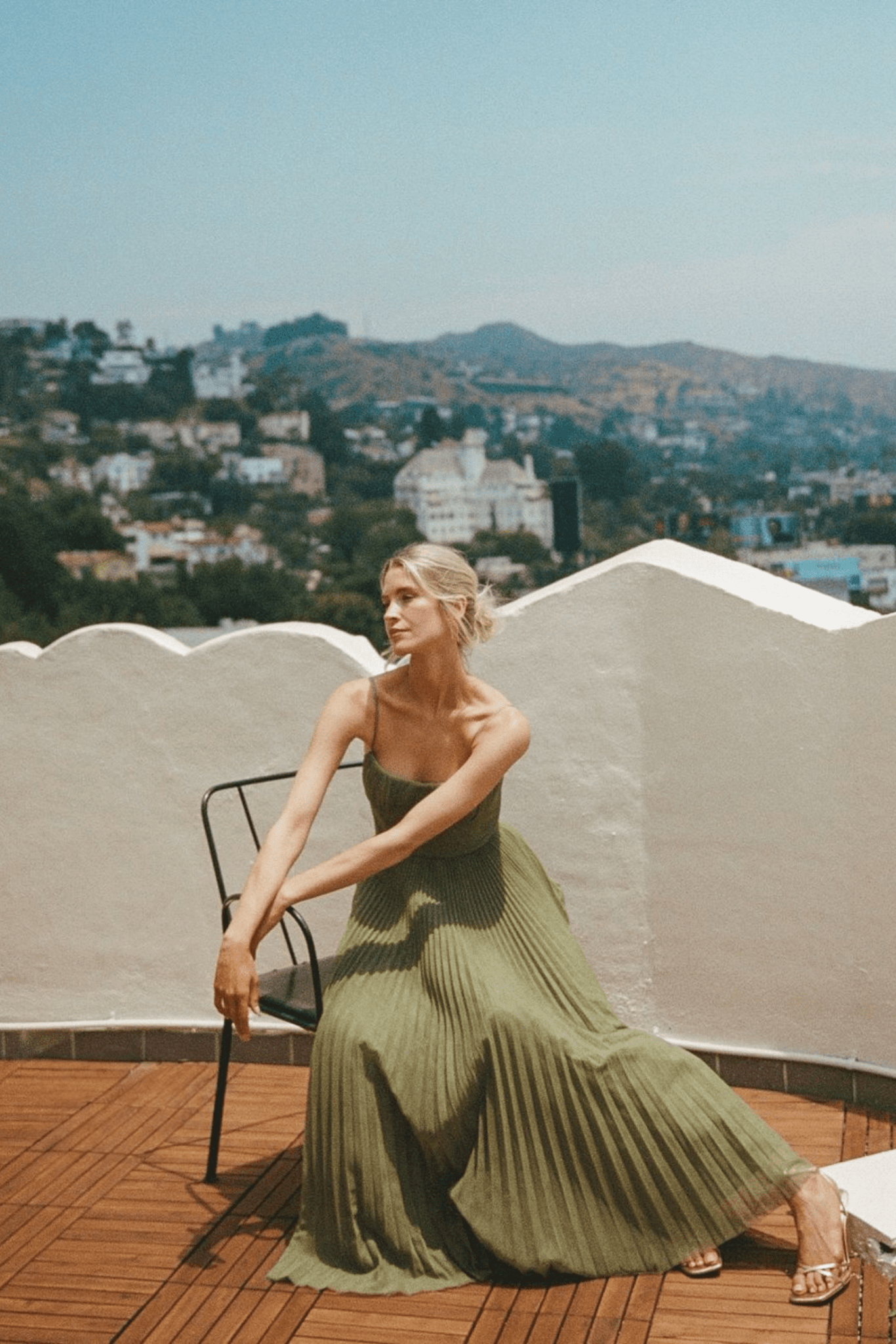Elodie | Pleated Tulle Corset Midi Dress - Lora Toronto