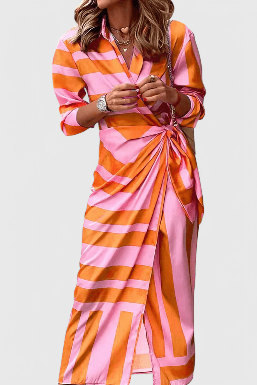 Elodie Printed Wrap Dress - Lora Toronto