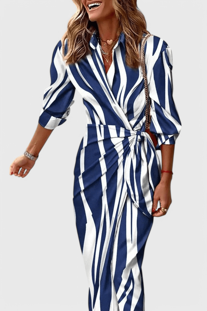 Elodie Printed Wrap Dress - Lora Toronto