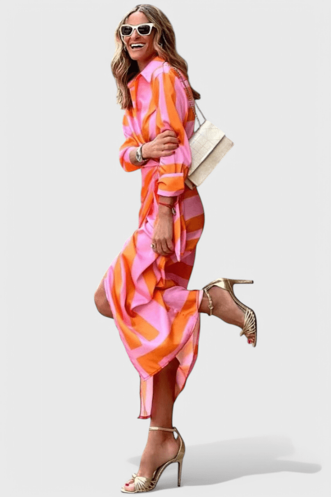 Elodie Printed Wrap Dress - Lora Toronto