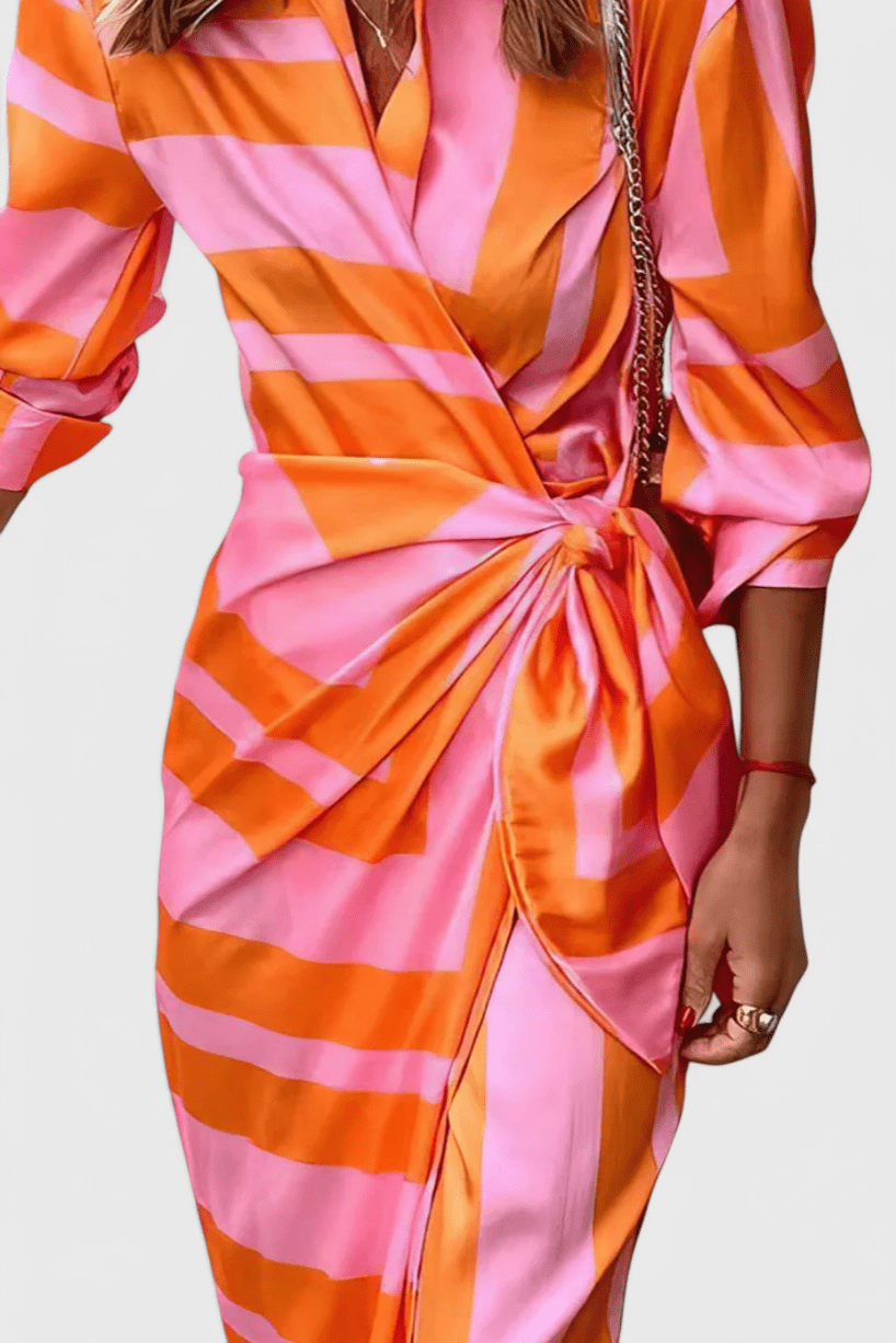 Elodie Printed Wrap Dress - Lora Toronto