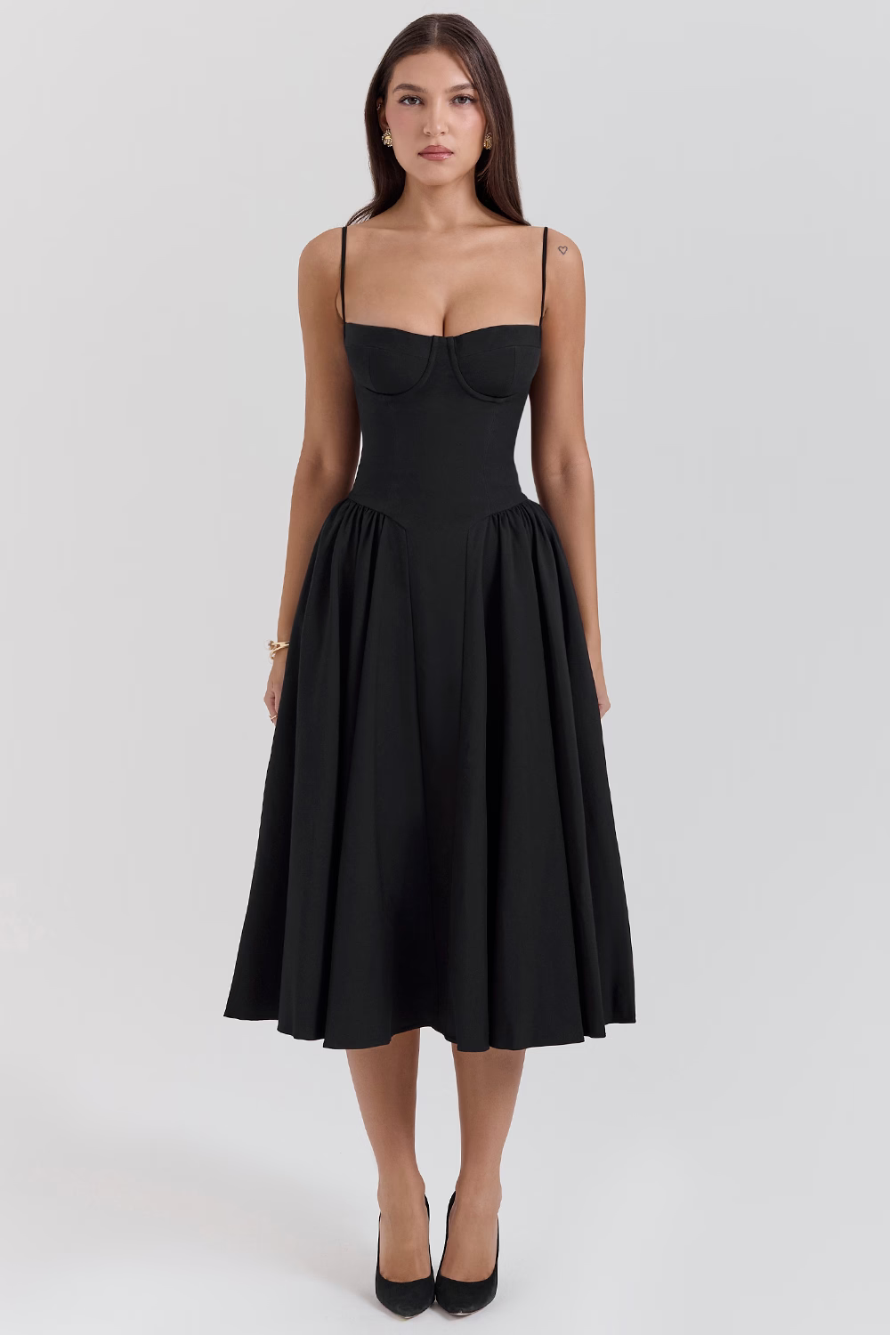 Felicity Sleeveless Corset Midi Dress
