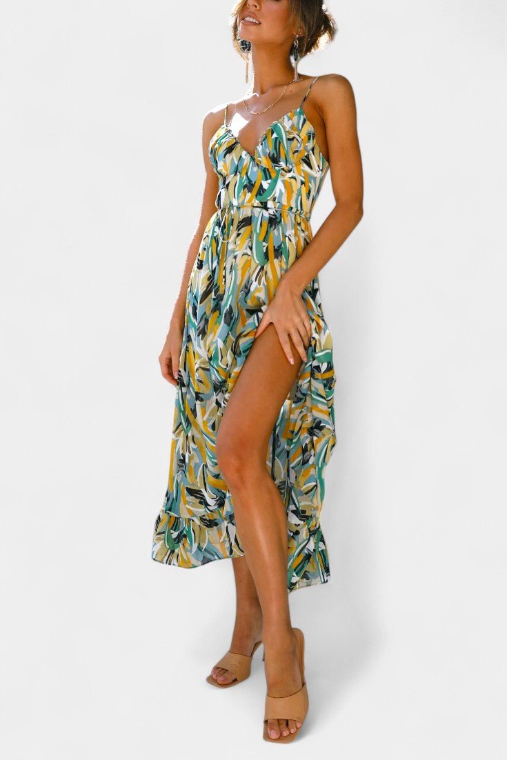 Fiona | Vibrant Print Midi Dress - Lora Toronto