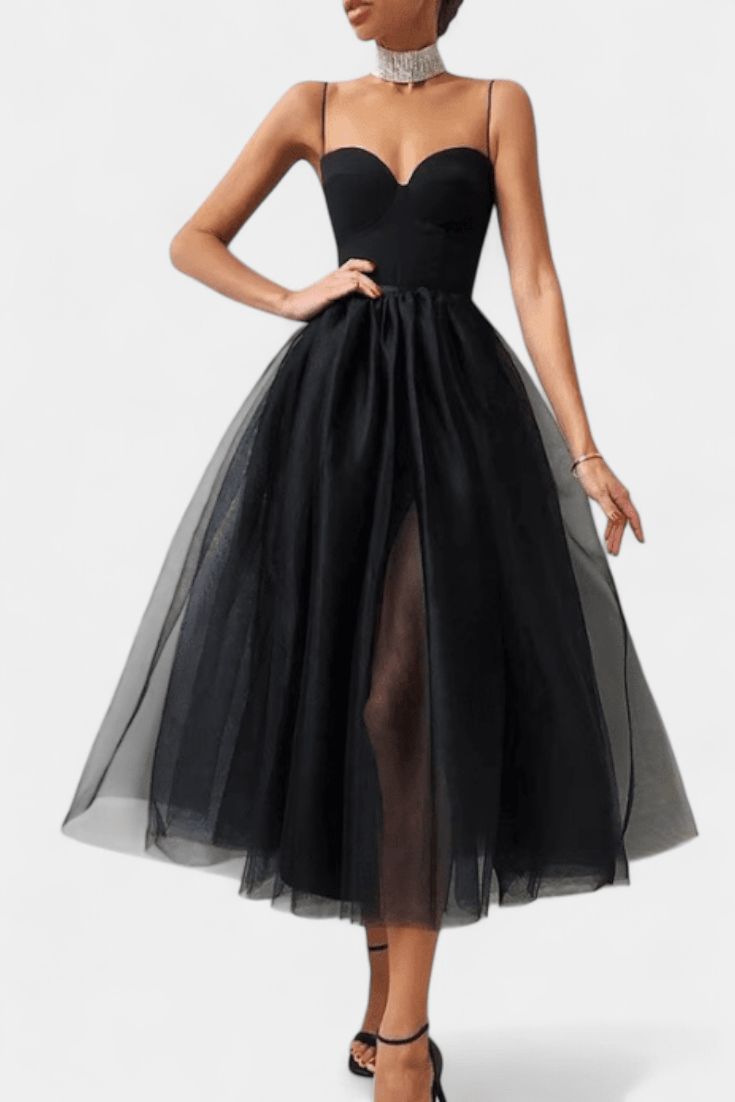 Giselle | Elegant Tulle Maxi Dress - Lora Toronto