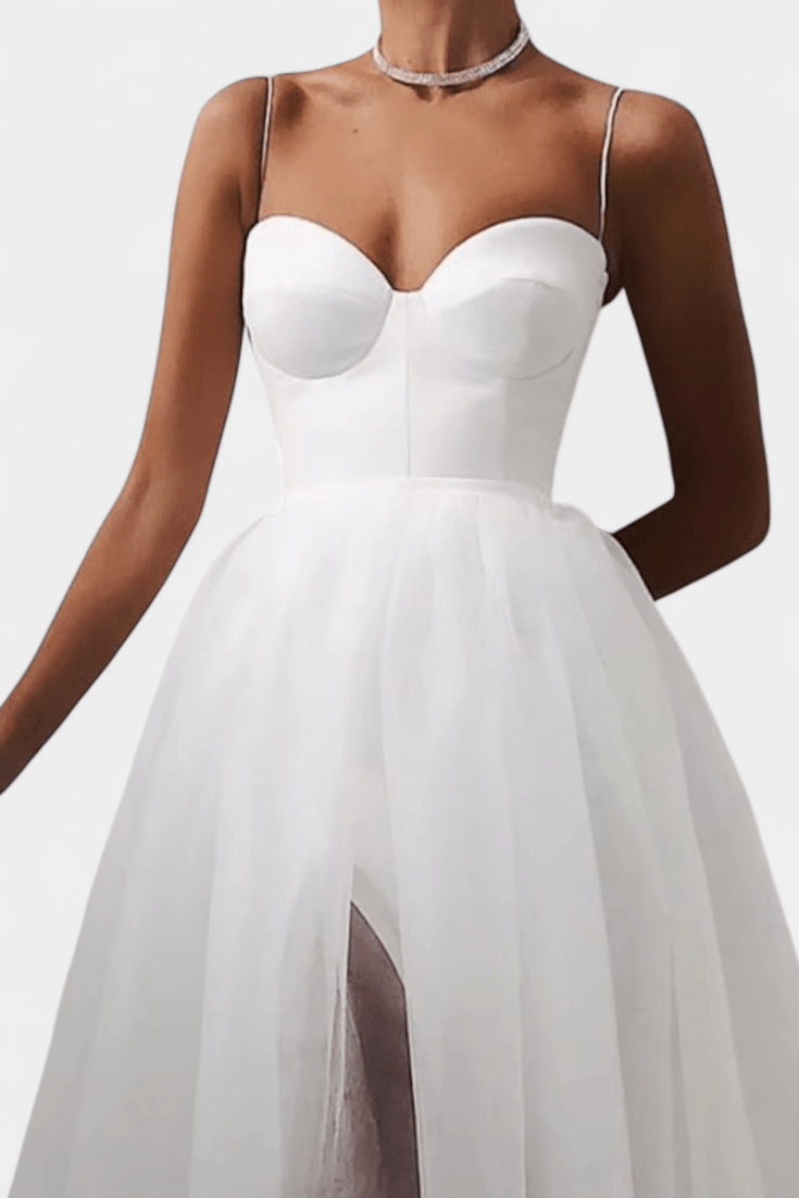 Giselle | Elegant Tulle Maxi Dress - Lora Toronto