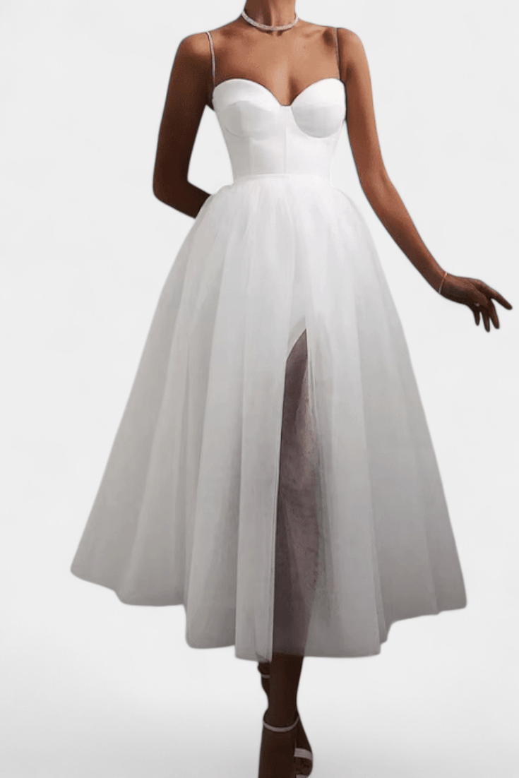 Giselle | Elegant Tulle Maxi Dress - Lora Toronto