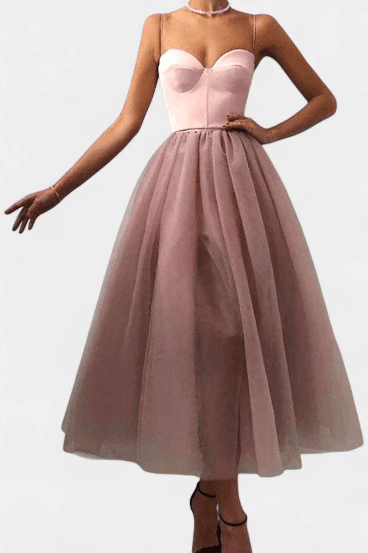 Giselle | Elegant Tulle Maxi Dress - Lora Toronto