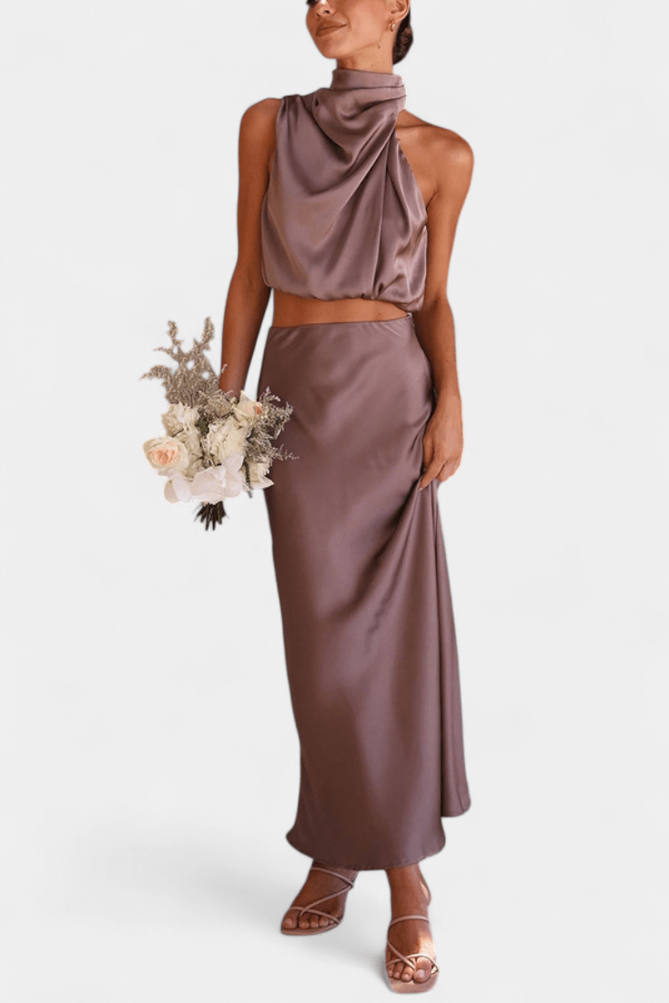 Hanna Asymmetric Top & Skirt Set - Lora Toronto