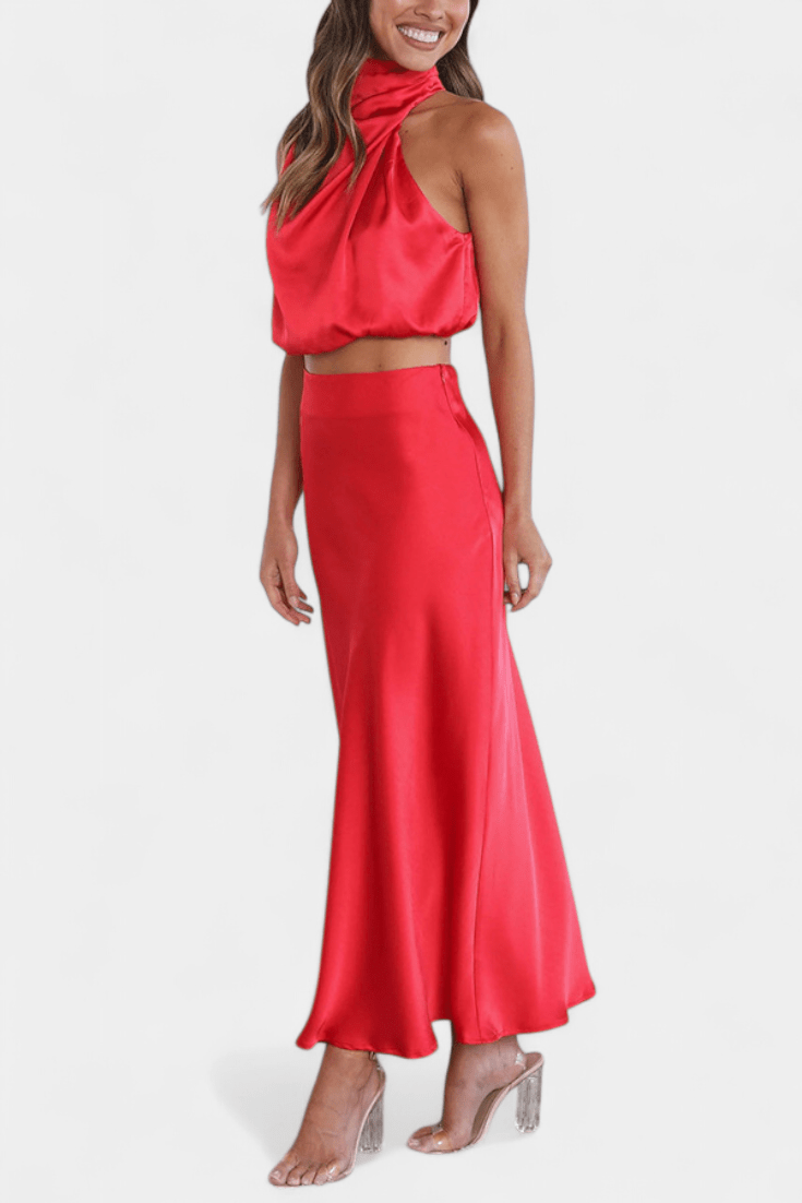 Hanna Asymmetric Top & Skirt Set - Lora Toronto