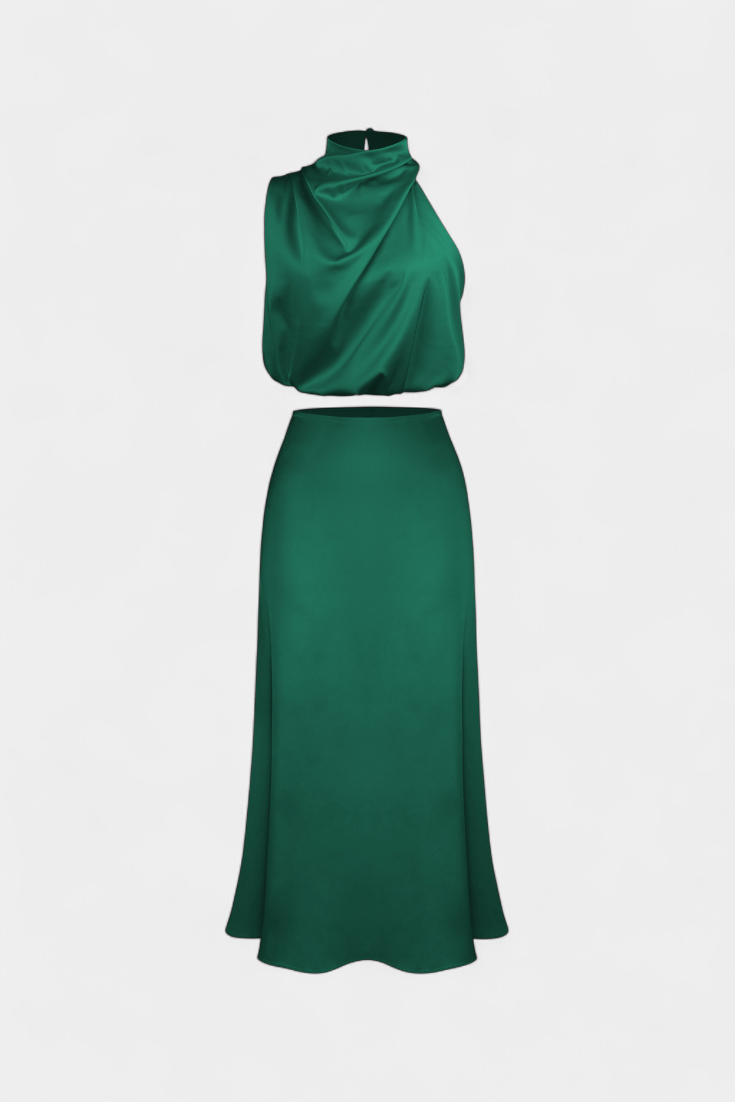 Hanna Asymmetric Top & Skirt Set - Lora Toronto