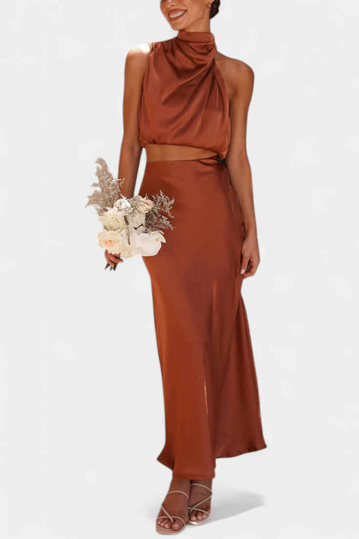 Hanna Asymmetric Top & Skirt Set - Lora Toronto