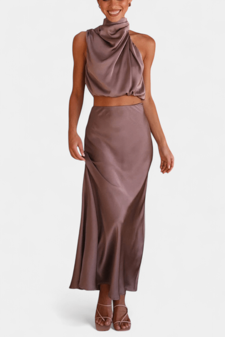 Hanna Asymmetric Top & Skirt Set - Lora Toronto