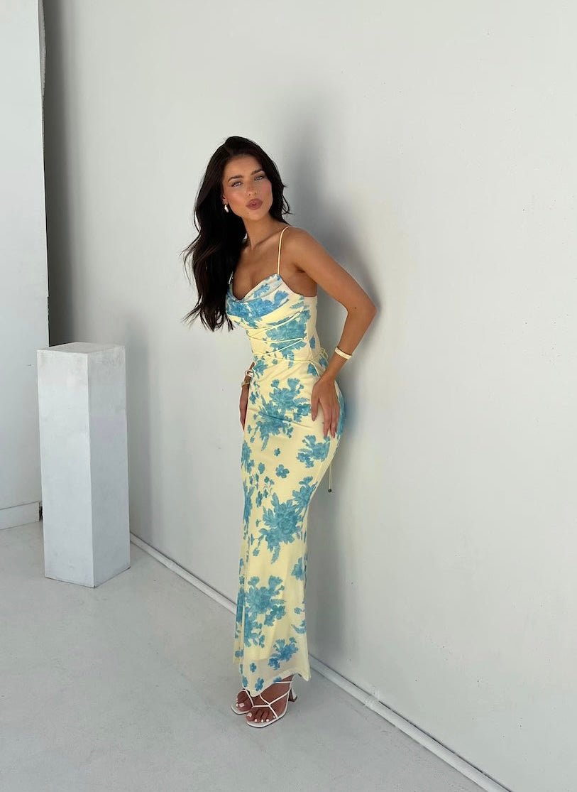 Indie | Sleeveless Floral Maxi Dress - Lora Toronto