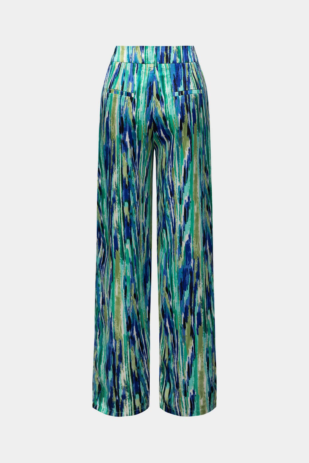 Inna Marble Print High - Waisted Straight Leg Pants - Lora Toronto