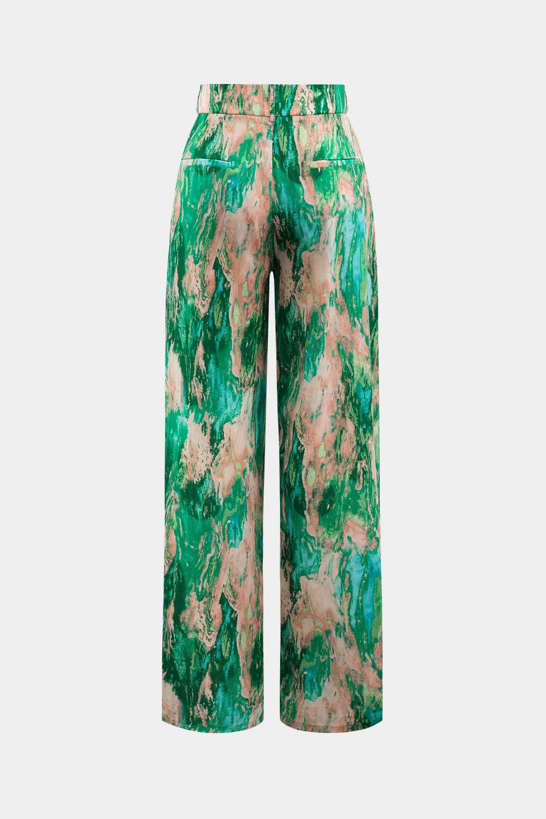 Inna Marble Print High - Waisted Straight Leg Pants - Lora Toronto