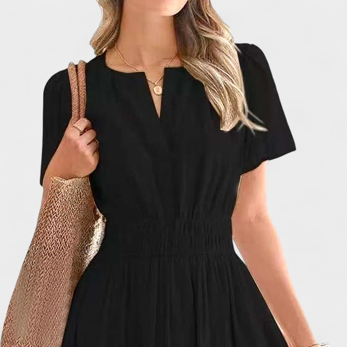 Isla | Tiered V - Neck Maxi Dress - Lora Toronto