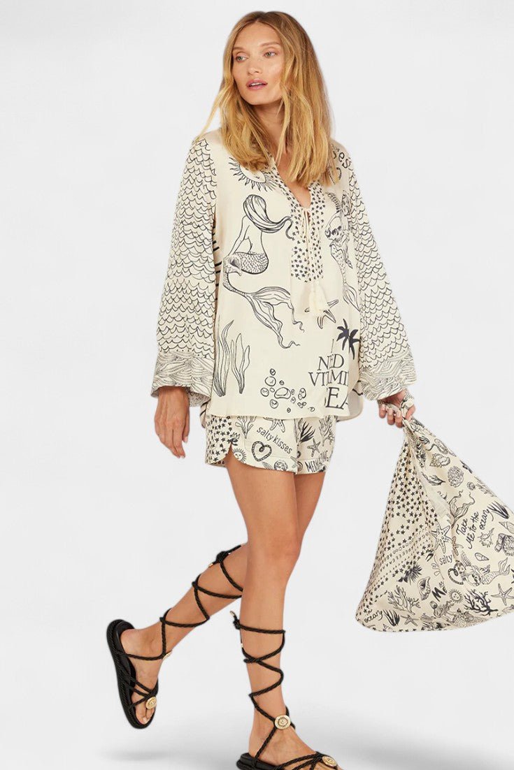 Jayla Printed Shirt and Shorts Set - Lora Toronto