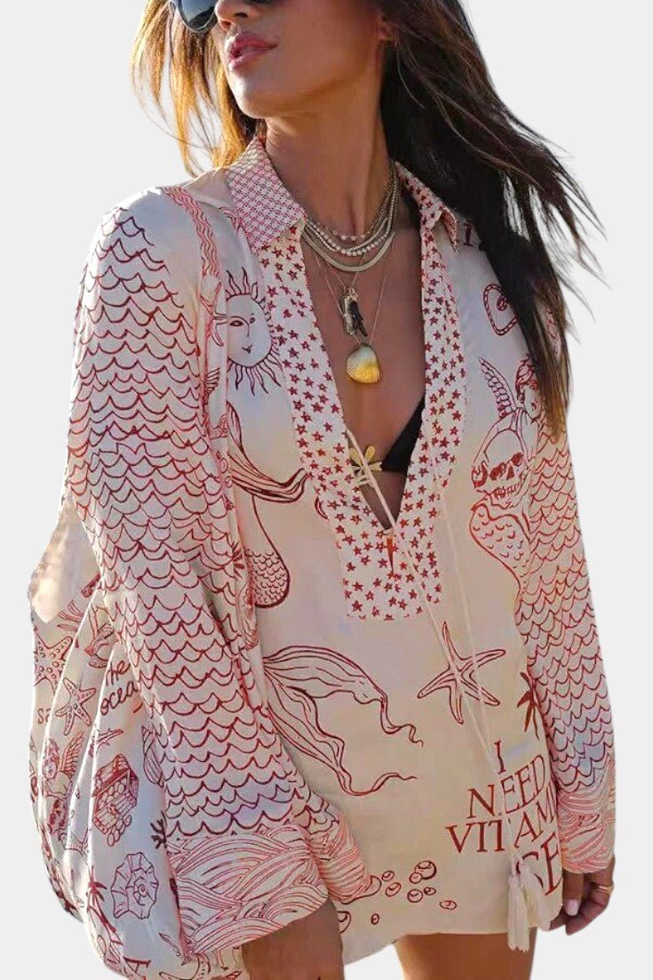 Jayla Printed Shirt and Shorts Set - Lora Toronto