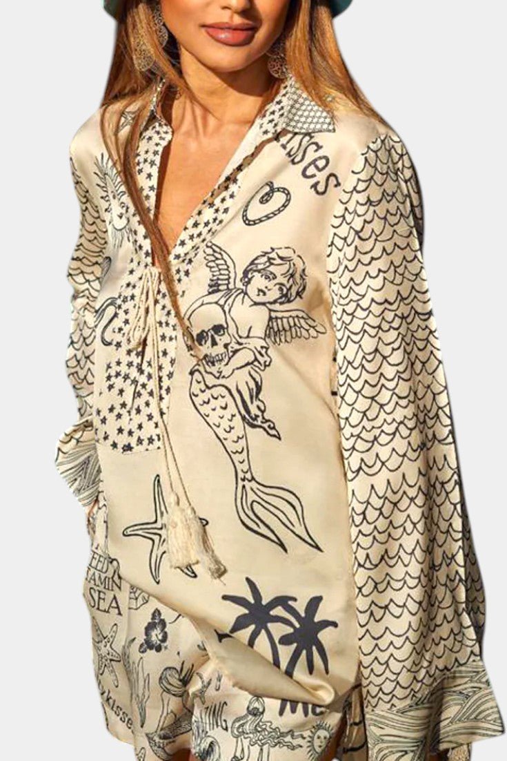 Jayla Printed Shirt and Shorts Set - Lora Toronto