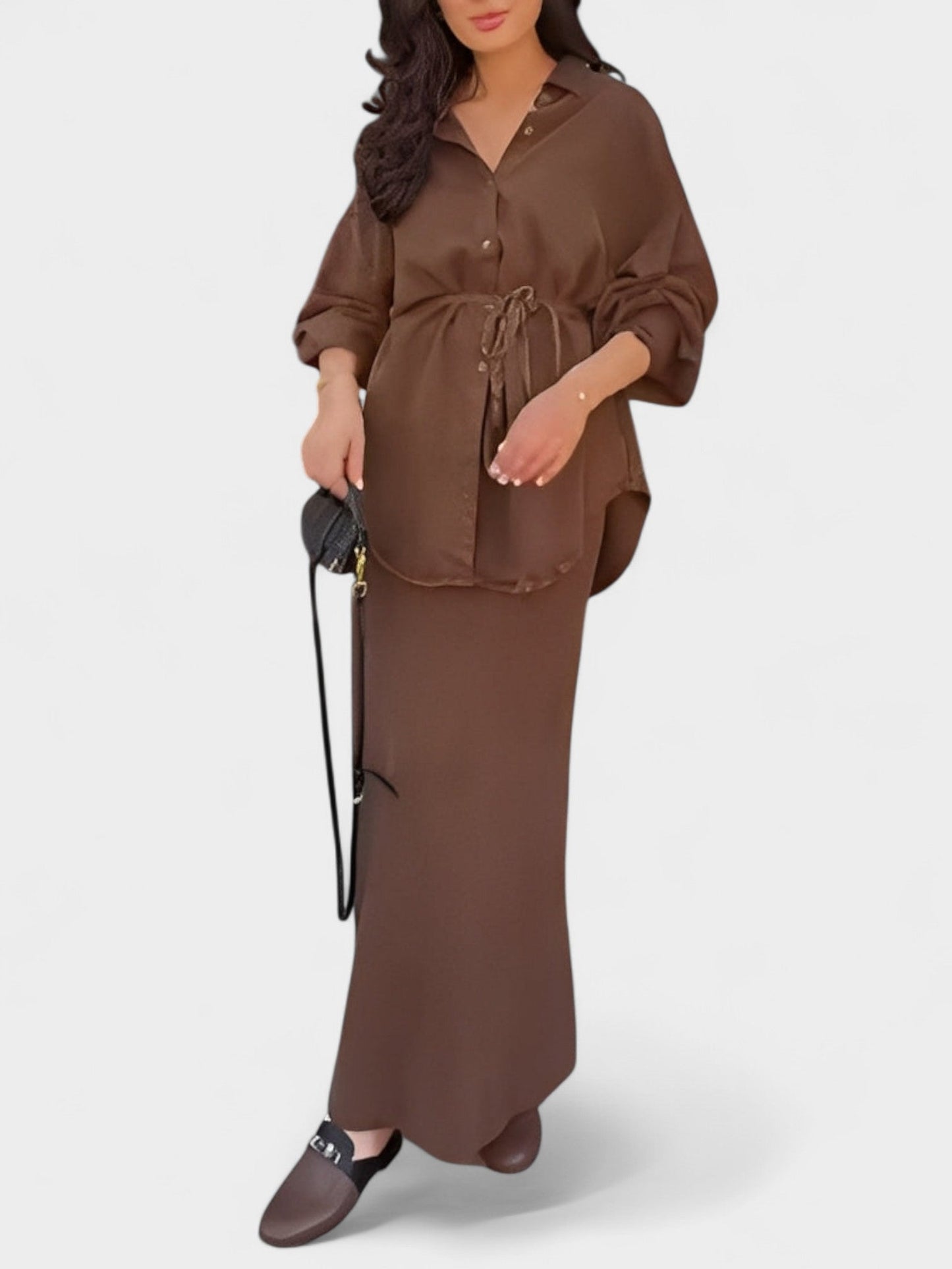 Joe | Tie - Drawstring Shirt & Skirt Set - Lora Toronto