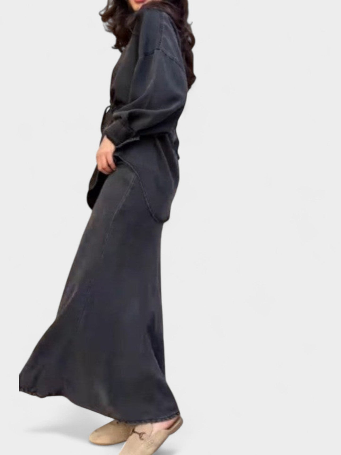 Joe | Tie - Drawstring Shirt & Skirt Set - Lora Toronto